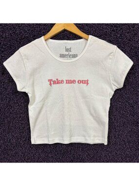 Machine Gun Kelly Take Me Out Baby Tee Size Large
